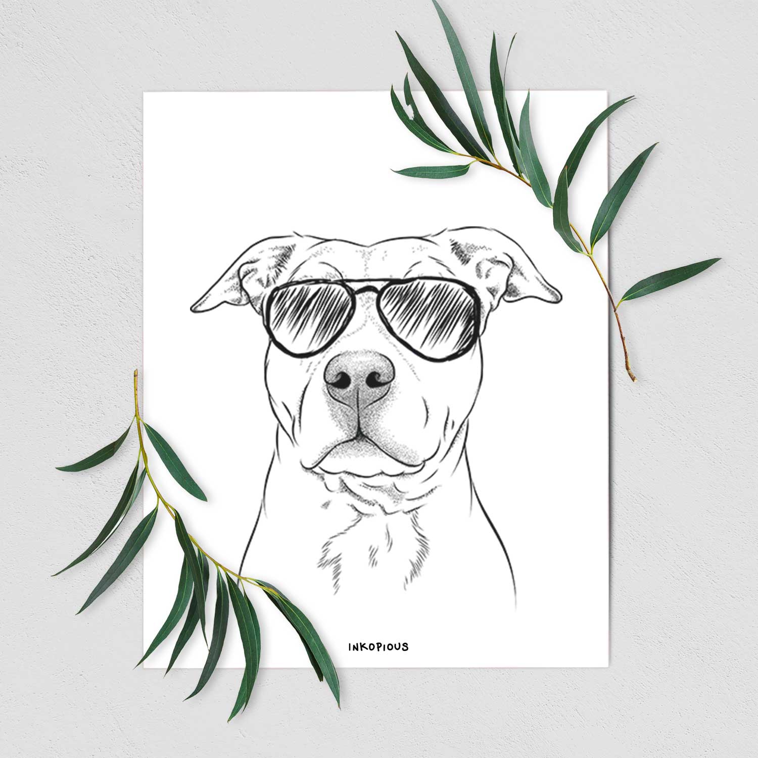 Bailey the American Staffordshire Terrier Art Print