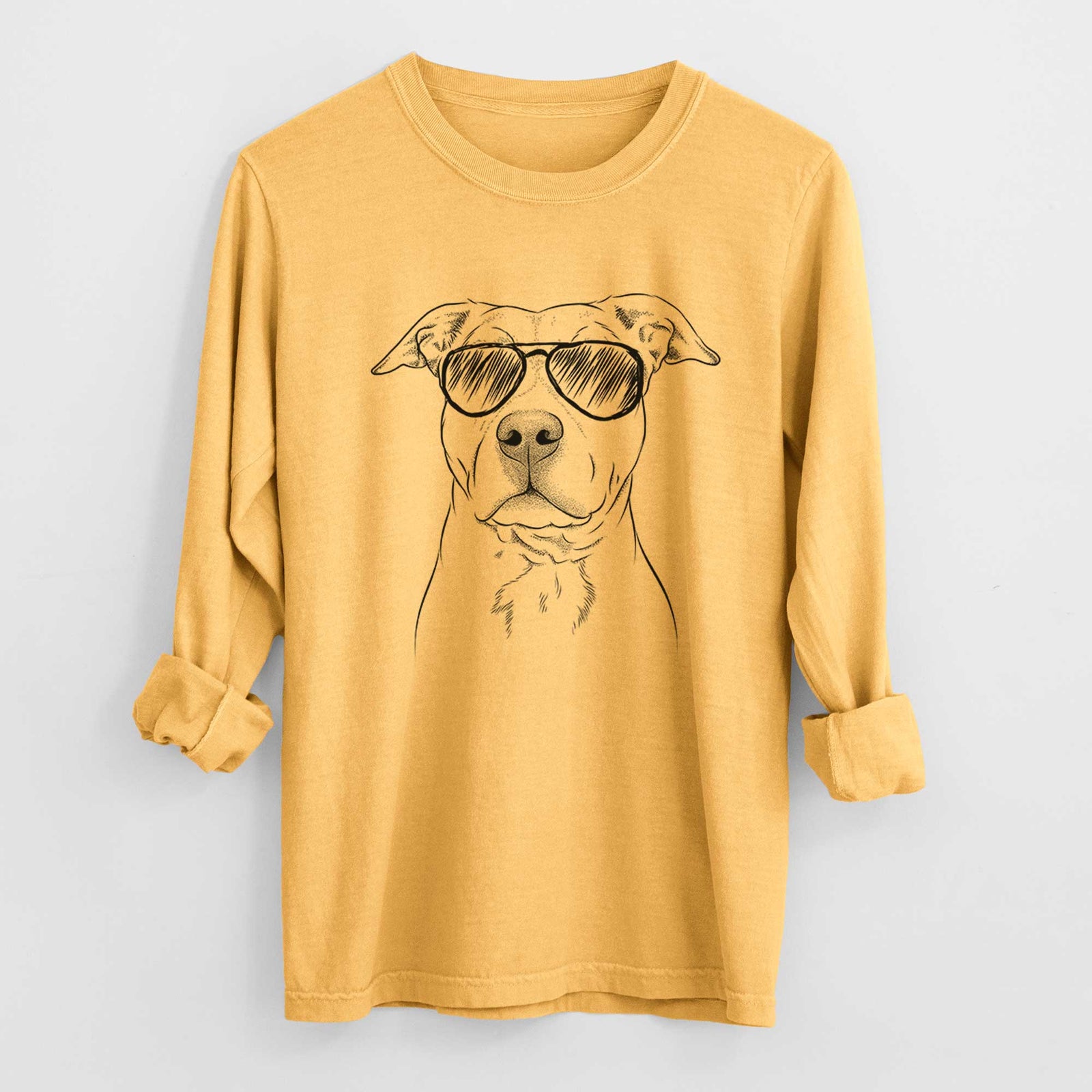 Aviators Bailey the American Staffordshire Terrier - Heavyweight 100% Cotton Long Sleeve