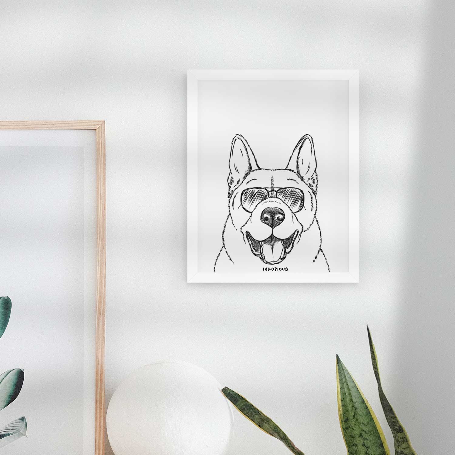 Baku the Akita Art Print