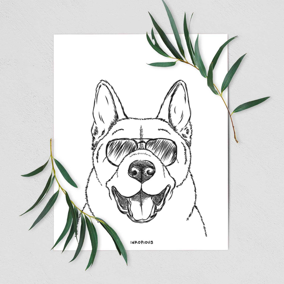 Baku the Akita Art Print