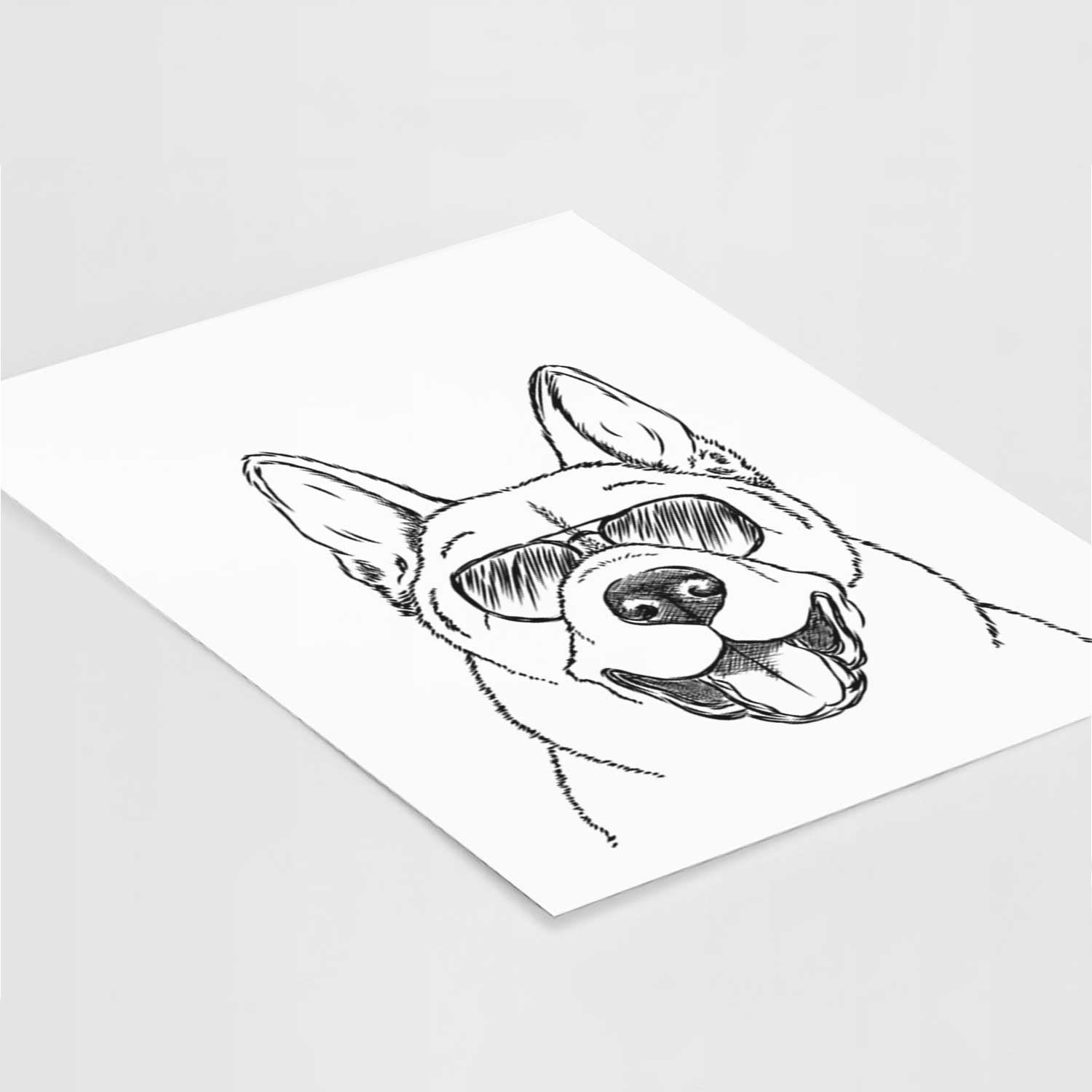Baku the Akita Art Print