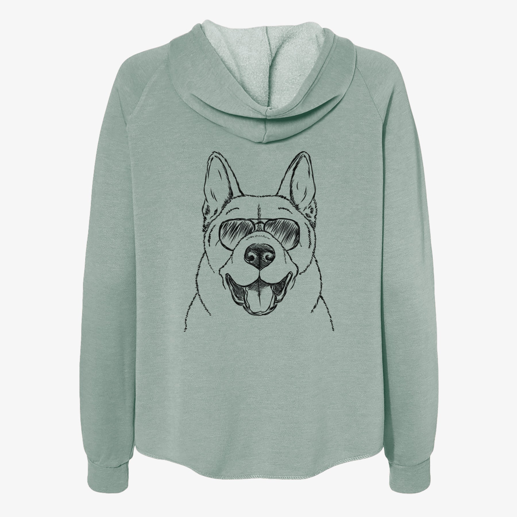 Baku the Akita - Women's Cali Wave Zip-Up Sweatshirt