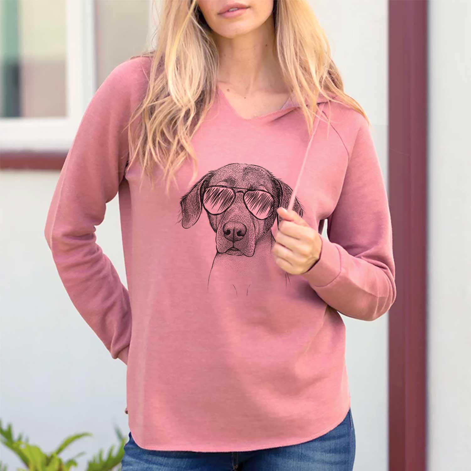 Aviator Baldwin the Mixed Breed - Cali Wave Hooded Sweatshirt