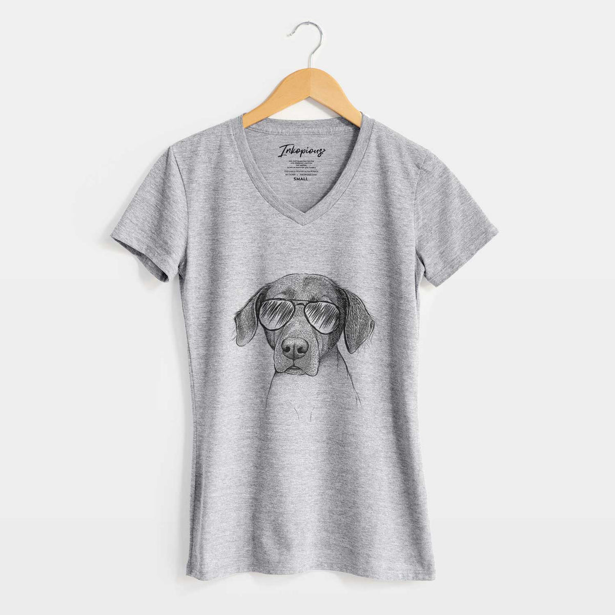 Aviator Baldwin the Mixed Breed - Women's V-neck Shirt