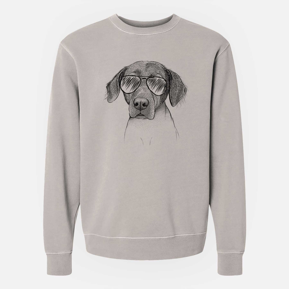 Aviator Baldwin the Mixed Breed - Unisex Pigment Dyed Crew Sweatshirt
