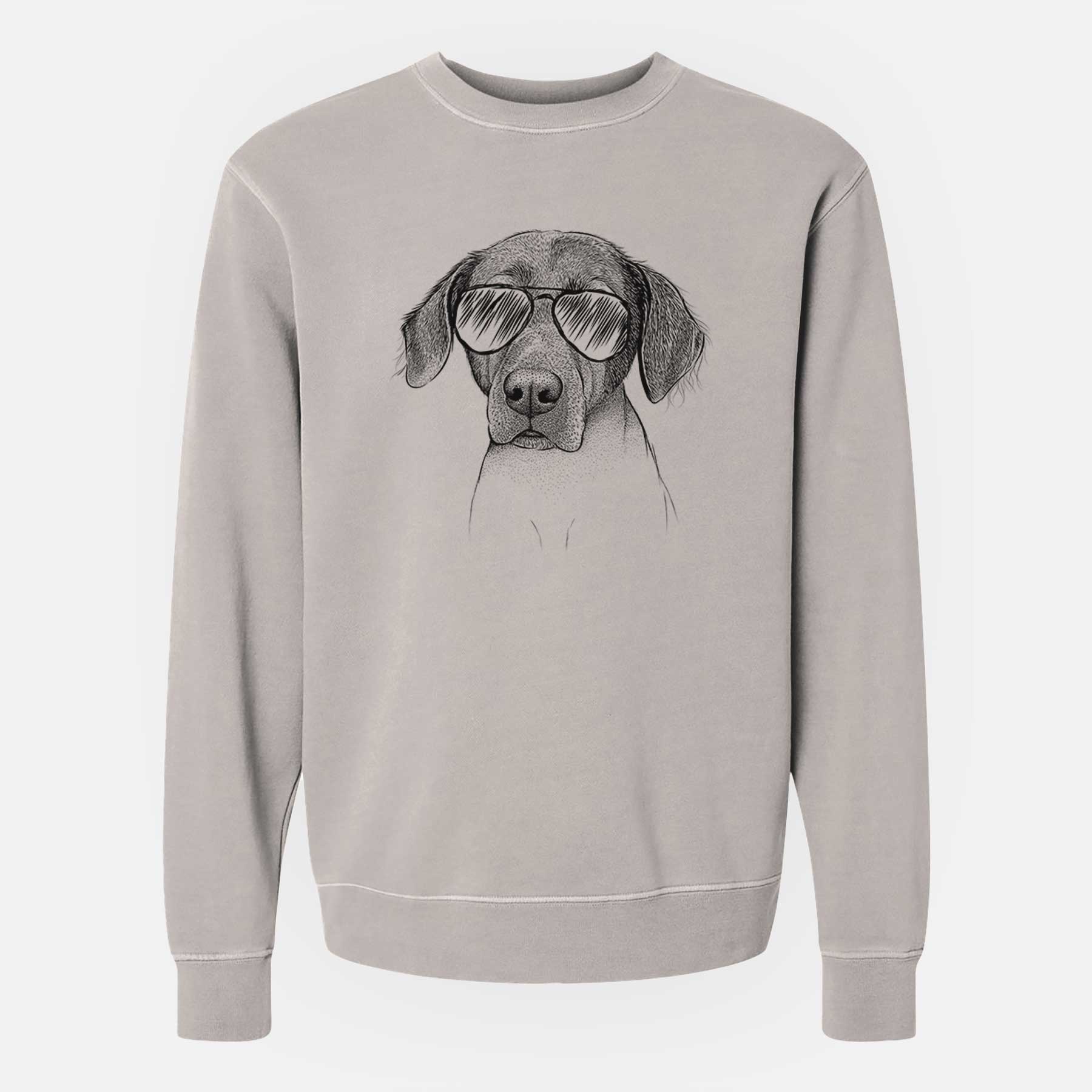 Aviator Baldwin the Mixed Breed - Unisex Pigment Dyed Crew Sweatshirt