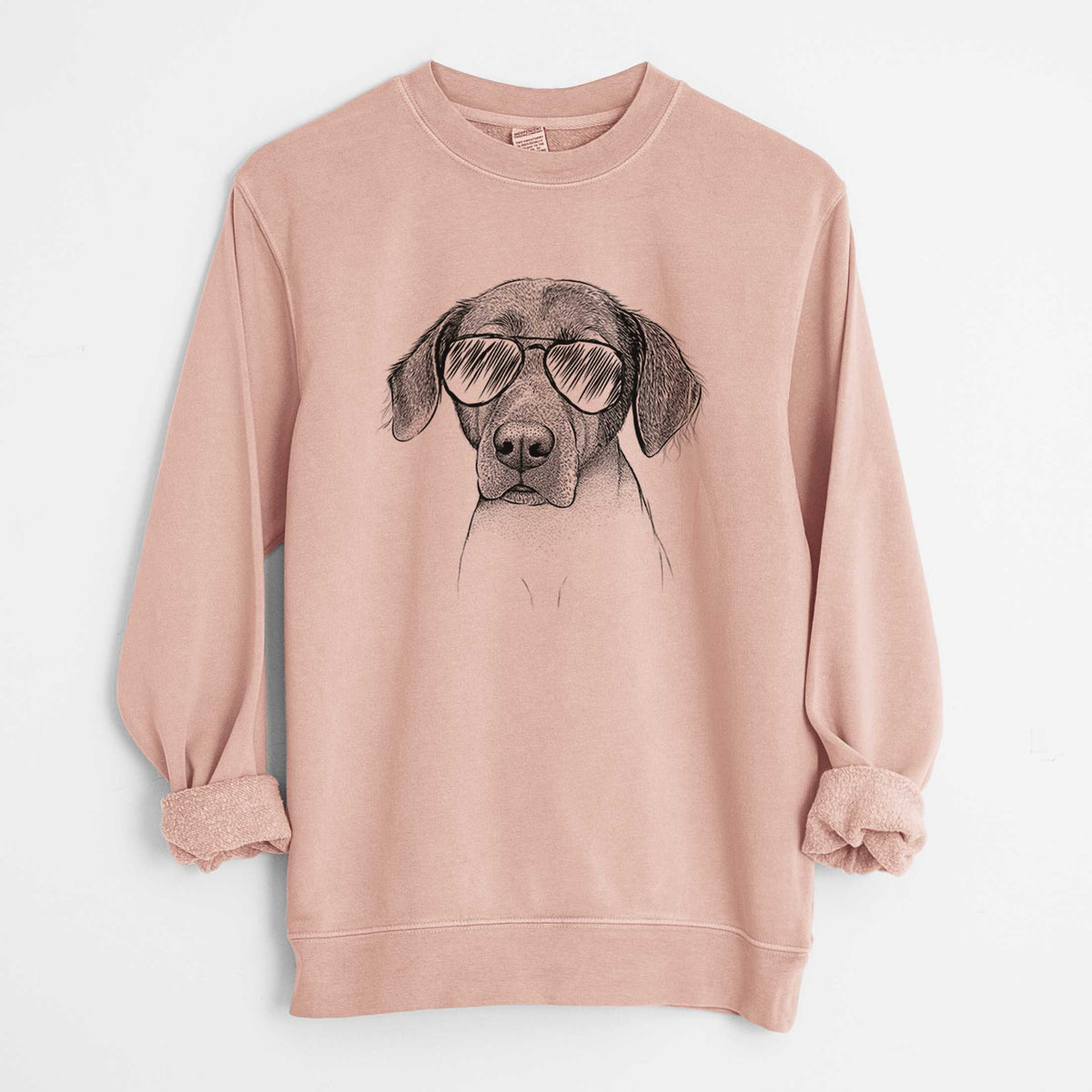 Aviator Baldwin the Mixed Breed - Unisex Pigment Dyed Crew Sweatshirt