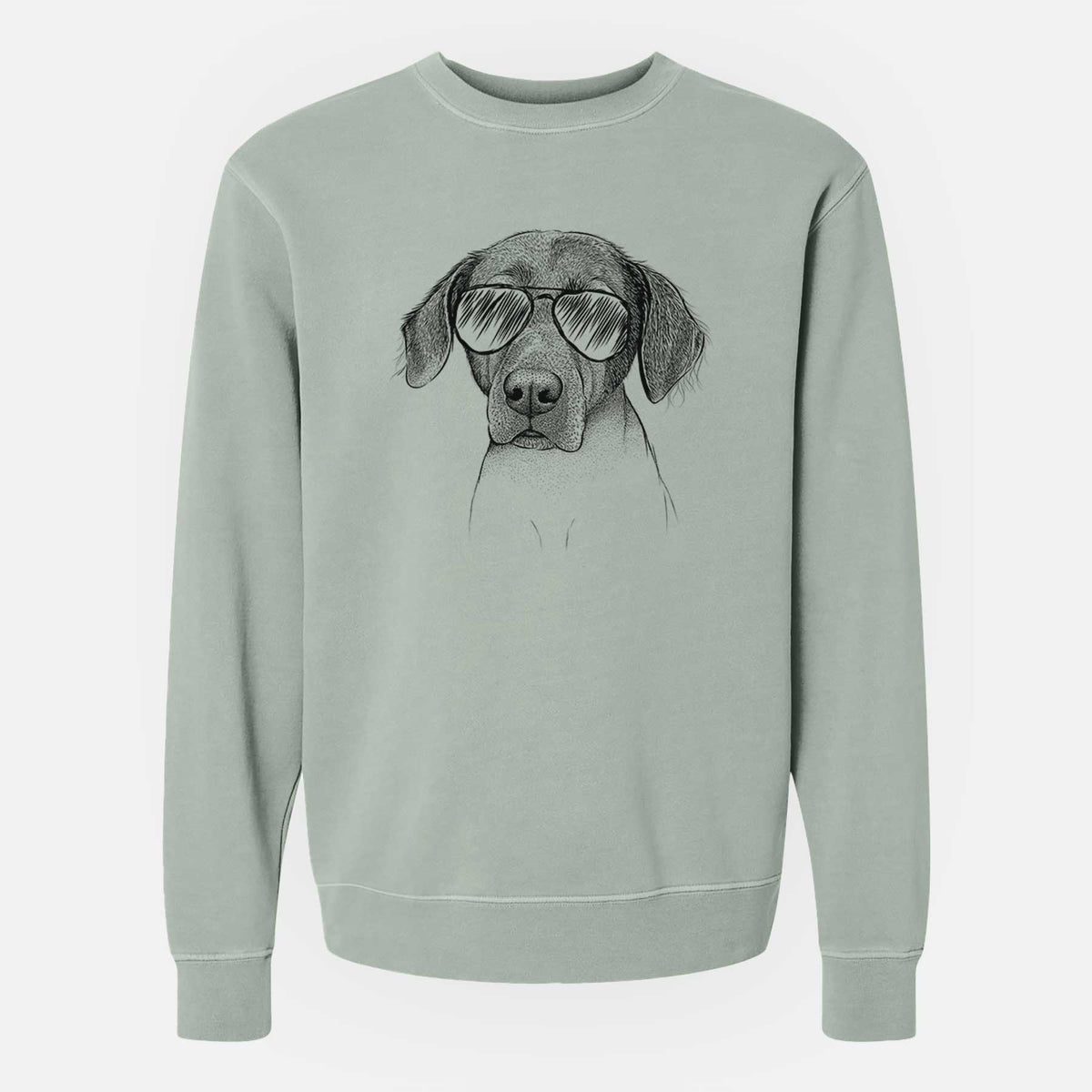 Aviator Baldwin the Mixed Breed - Unisex Pigment Dyed Crew Sweatshirt
