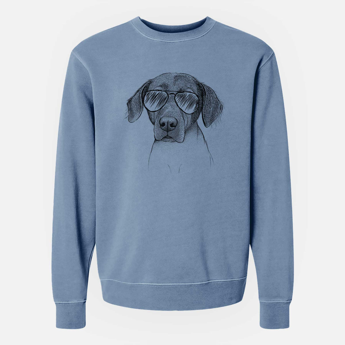 Aviator Baldwin the Mixed Breed - Unisex Pigment Dyed Crew Sweatshirt