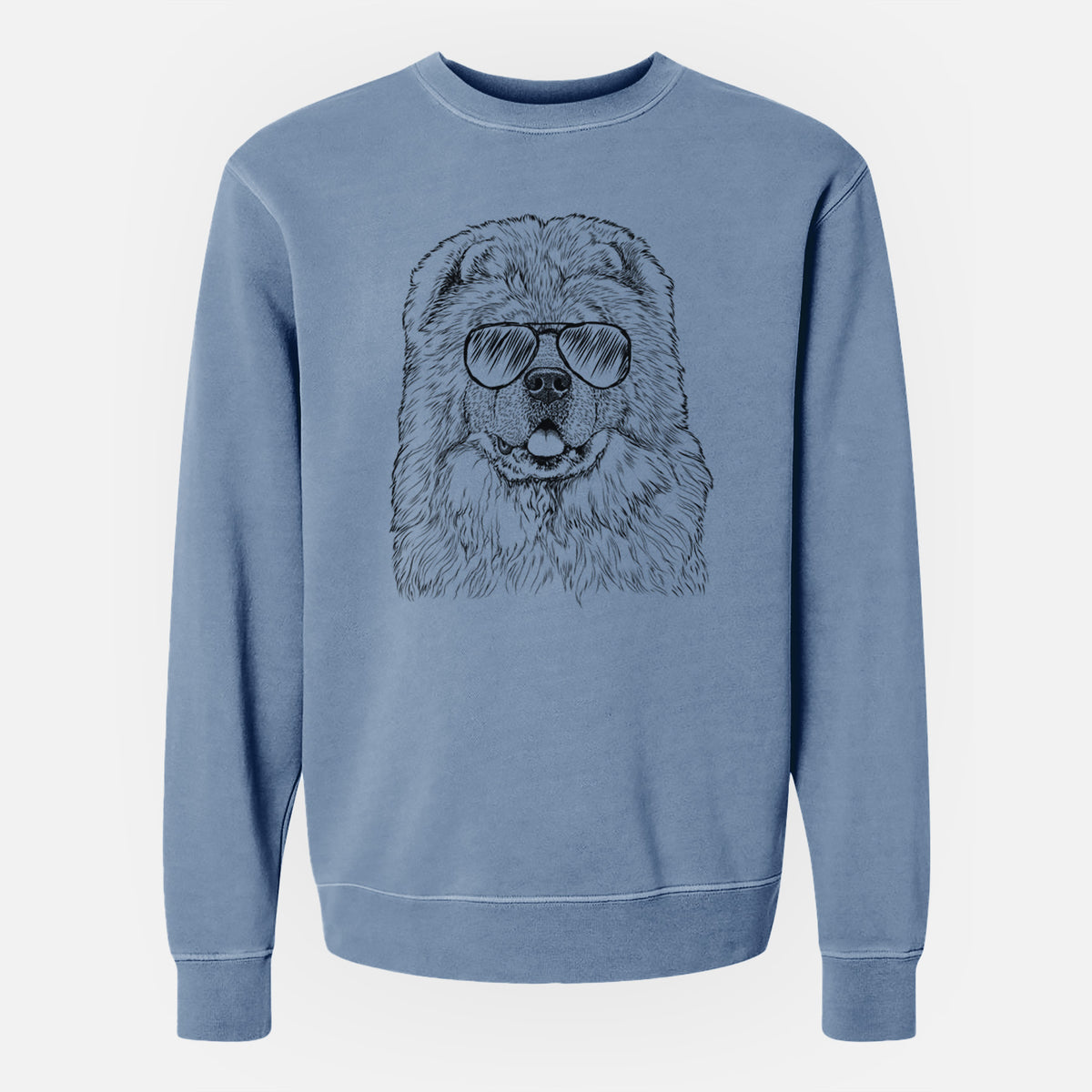 Aviator Baloo the Chow Chow - Unisex Pigment Dyed Crew Sweatshirt