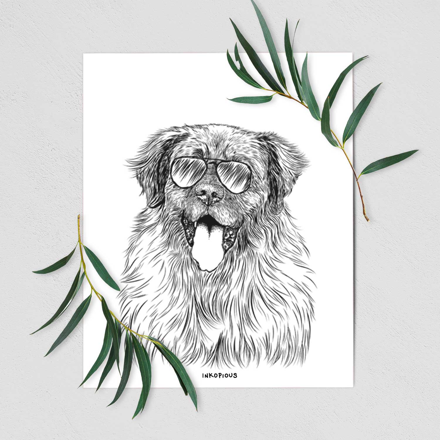 Bamboo the Leonberger Art Print