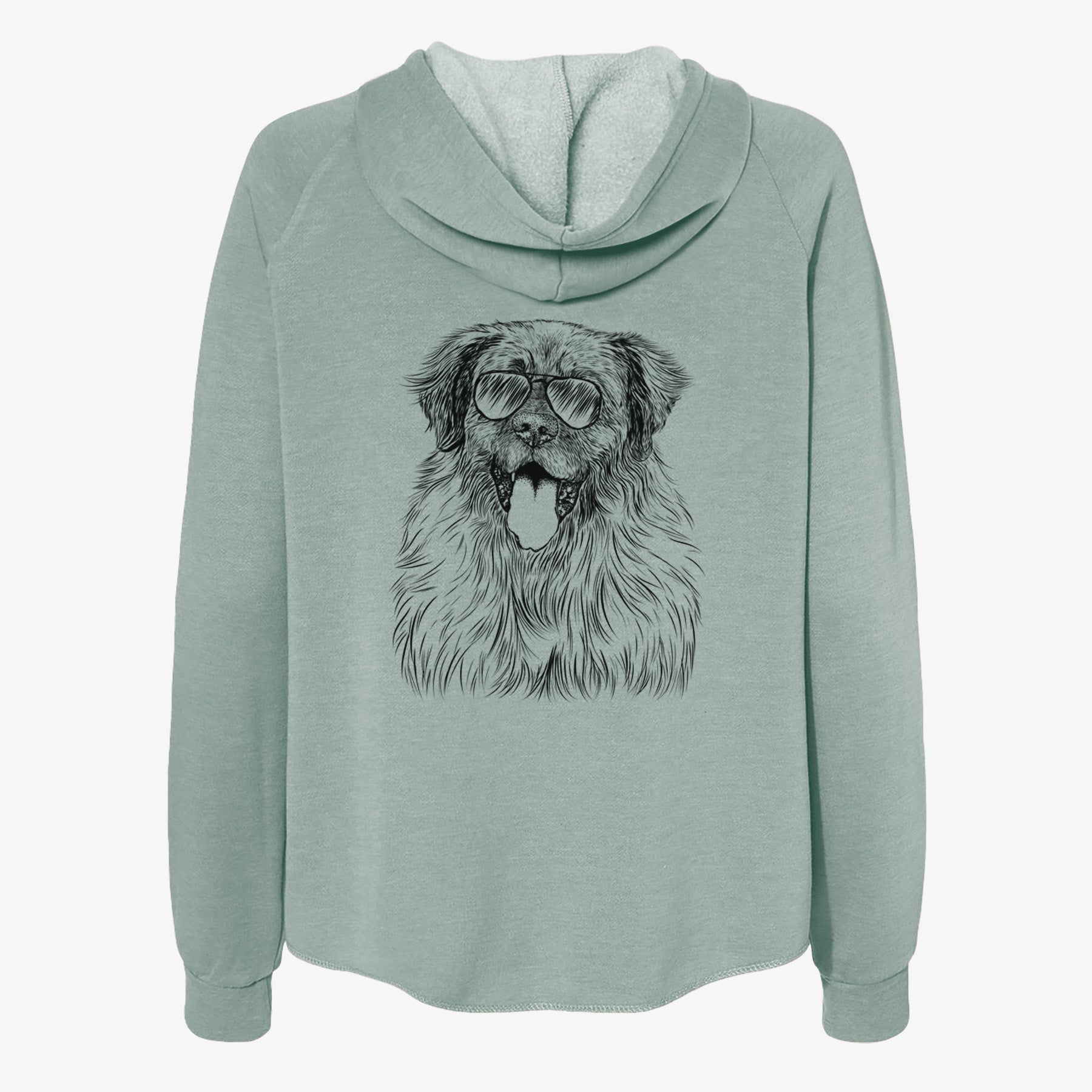 Bamboo the Leonberger - Women's Cali Wave Zip-Up Sweatshirt