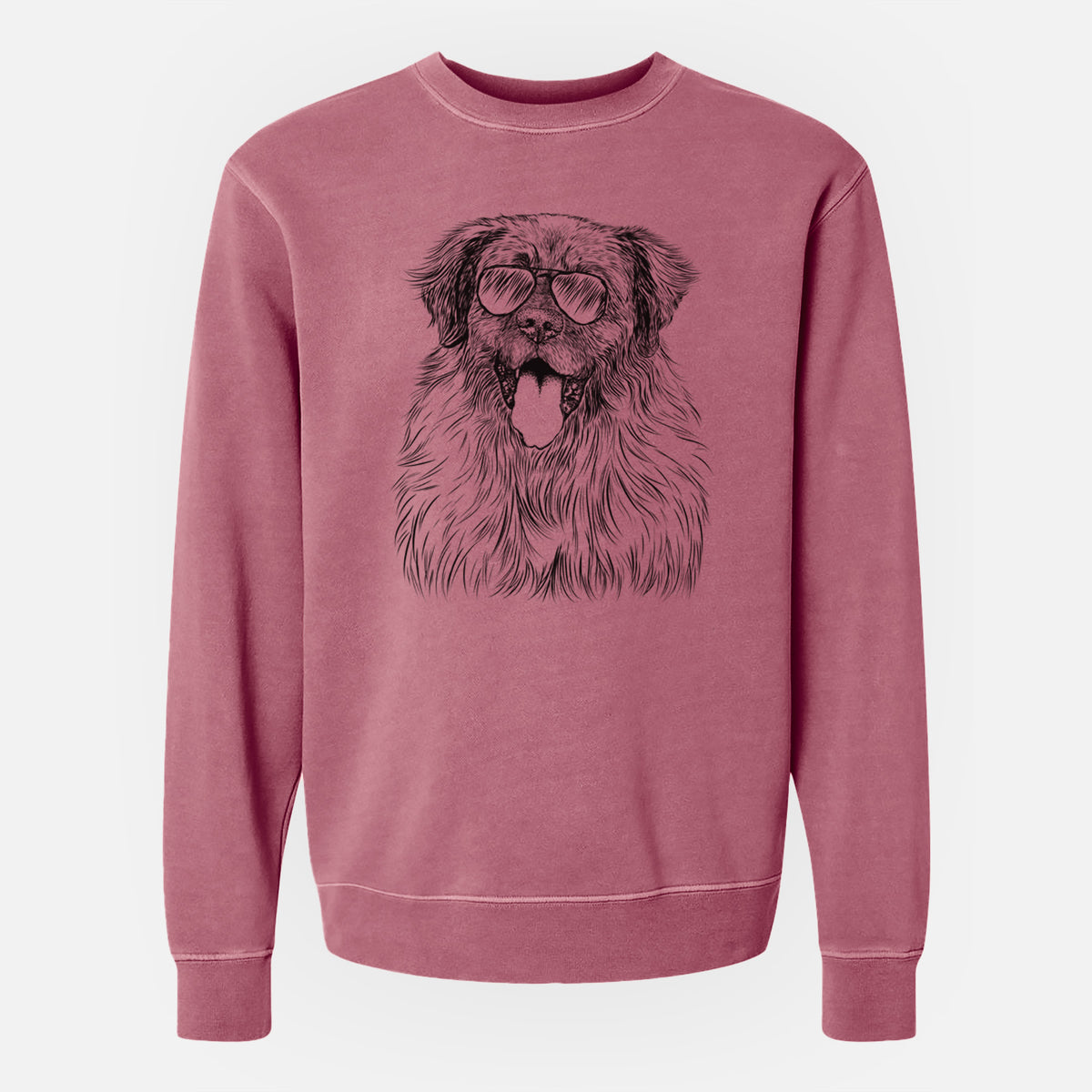 Aviator Bamboo the Leonberger - Unisex Pigment Dyed Crew Sweatshirt
