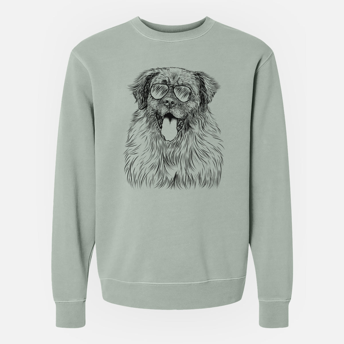 Aviator Bamboo the Leonberger - Unisex Pigment Dyed Crew Sweatshirt