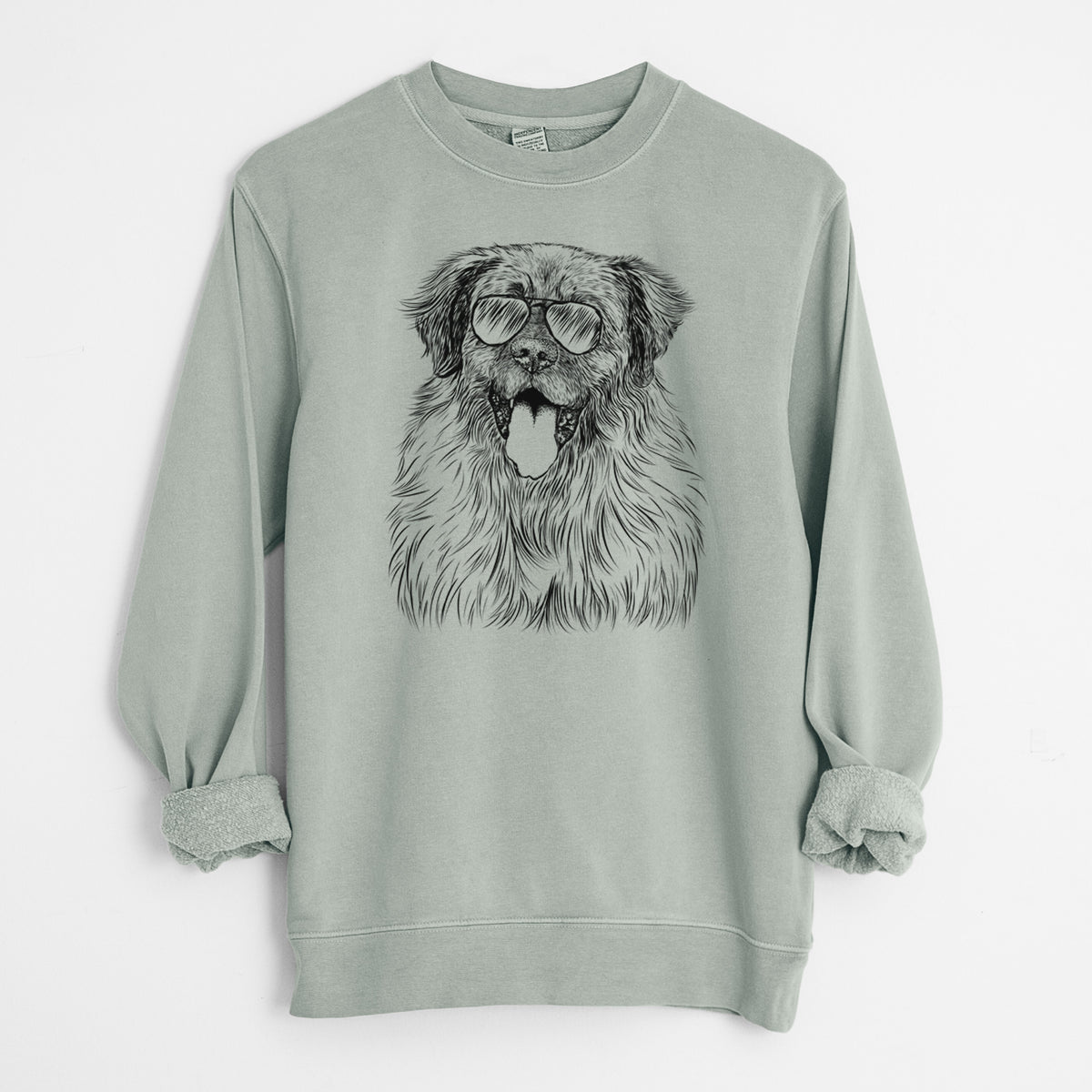 Aviator Bamboo the Leonberger - Unisex Pigment Dyed Crew Sweatshirt