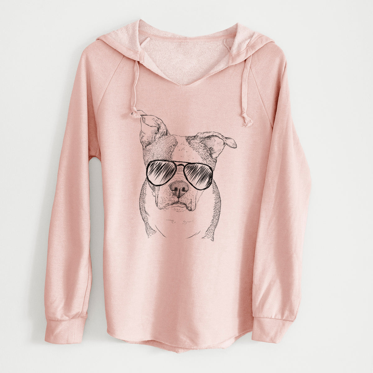 Aviator Bandit the Boston Terrier - Cali Wave Hooded Sweatshirt