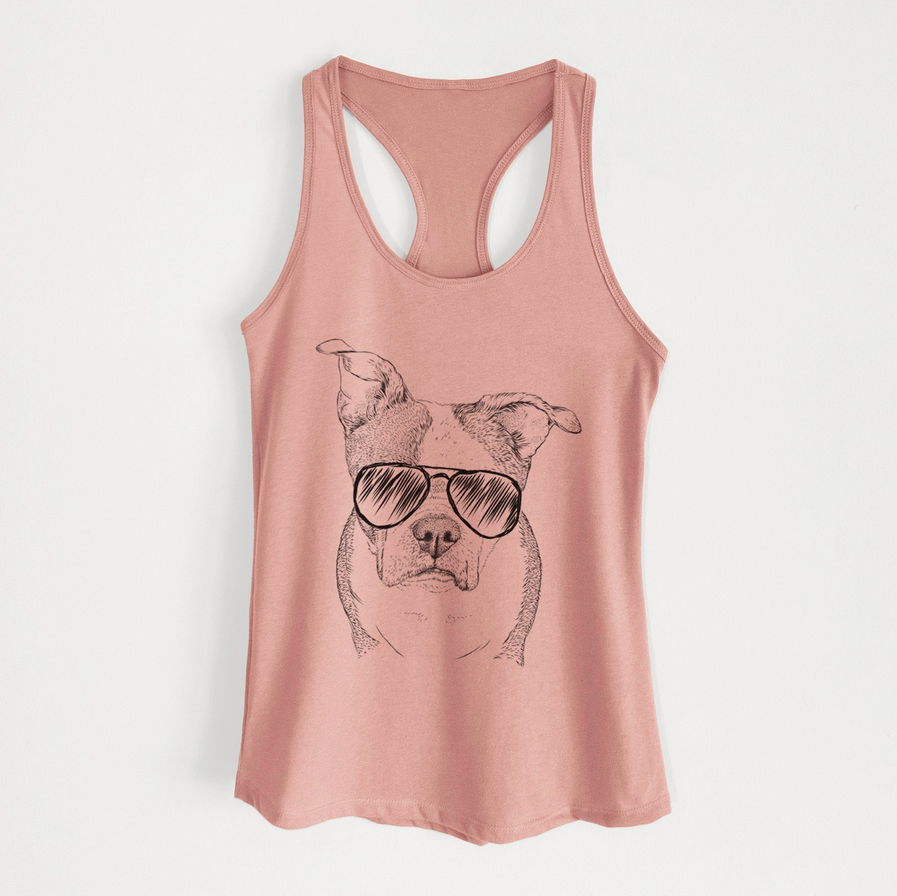 Bandit the Boston Terrier - Women's Racerback Tanktop