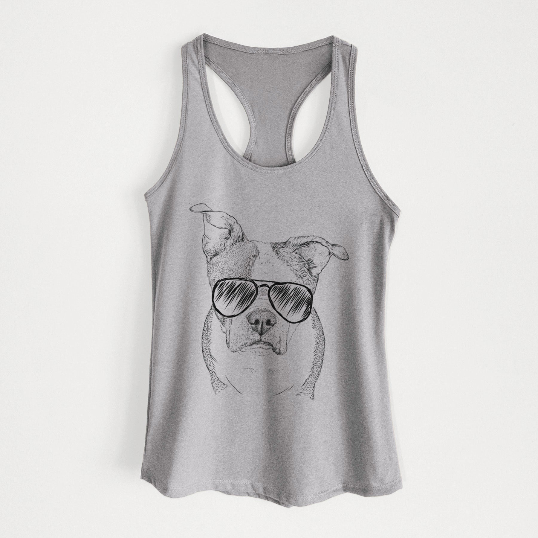 Bandit the Boston Terrier - Women's Racerback Tanktop