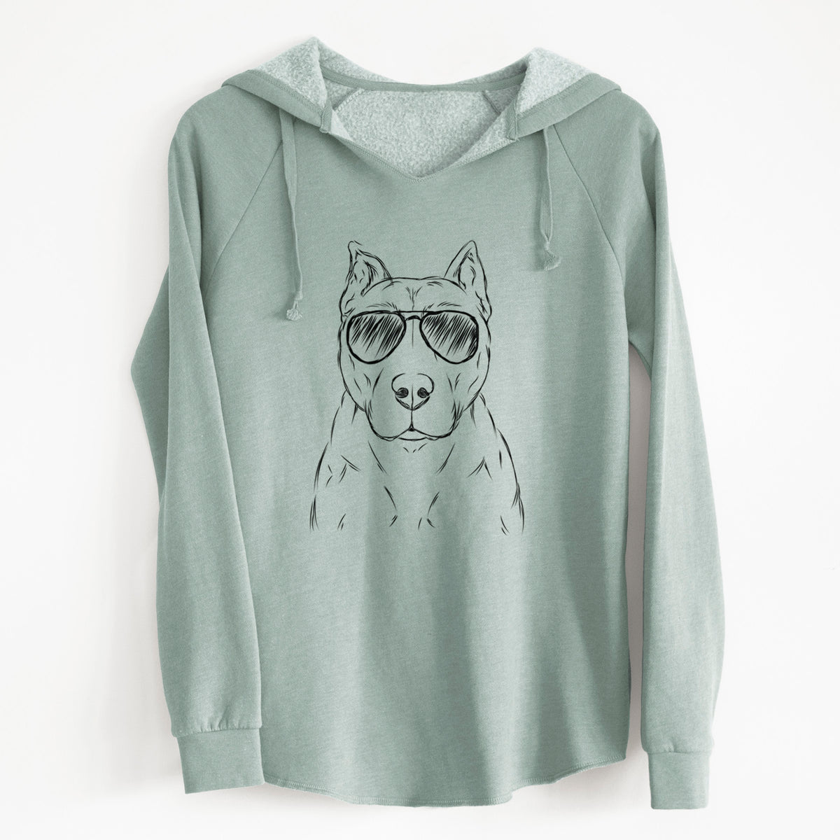 Aviator Bane the Pitbull Mix - Cali Wave Hooded Sweatshirt