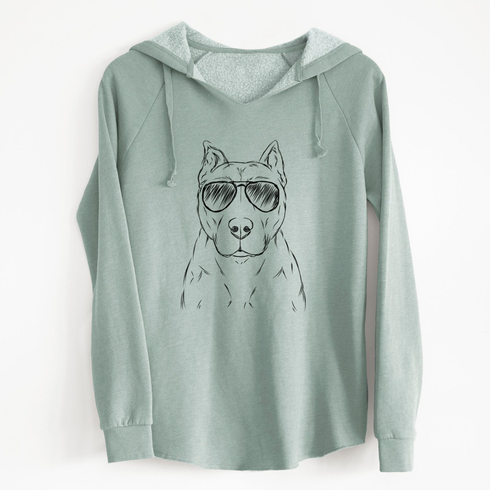 Aviator Bane the Pitbull Mix - Cali Wave Hooded Sweatshirt