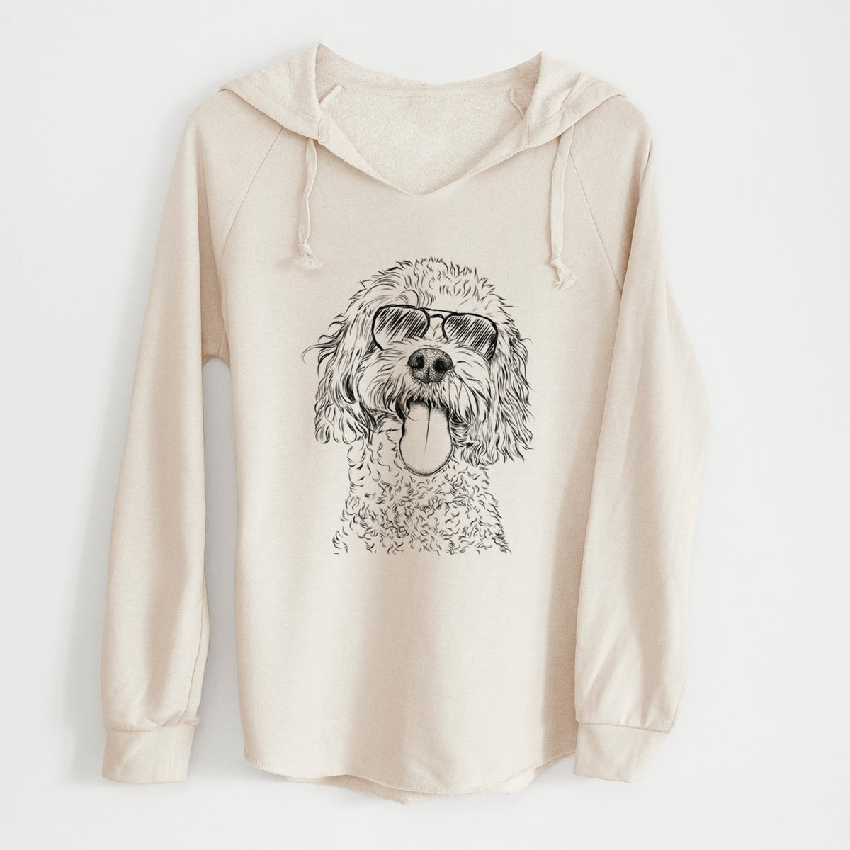 Aviator Barney the Cavachon - Cali Wave Hooded Sweatshirt