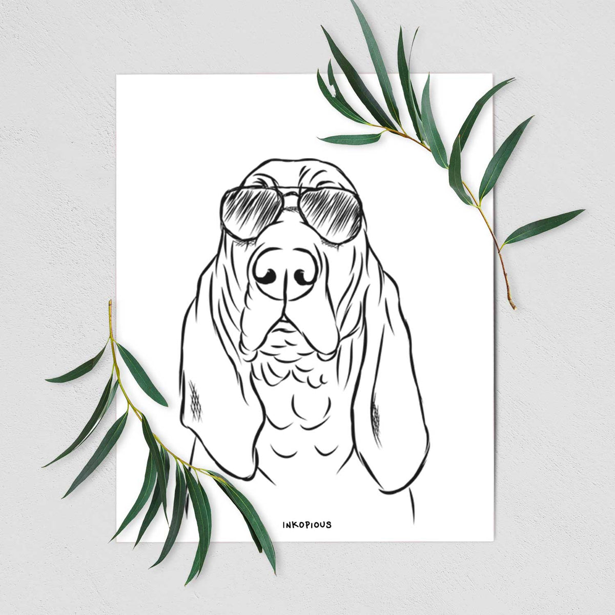 Baron the Bloodhound Art Print