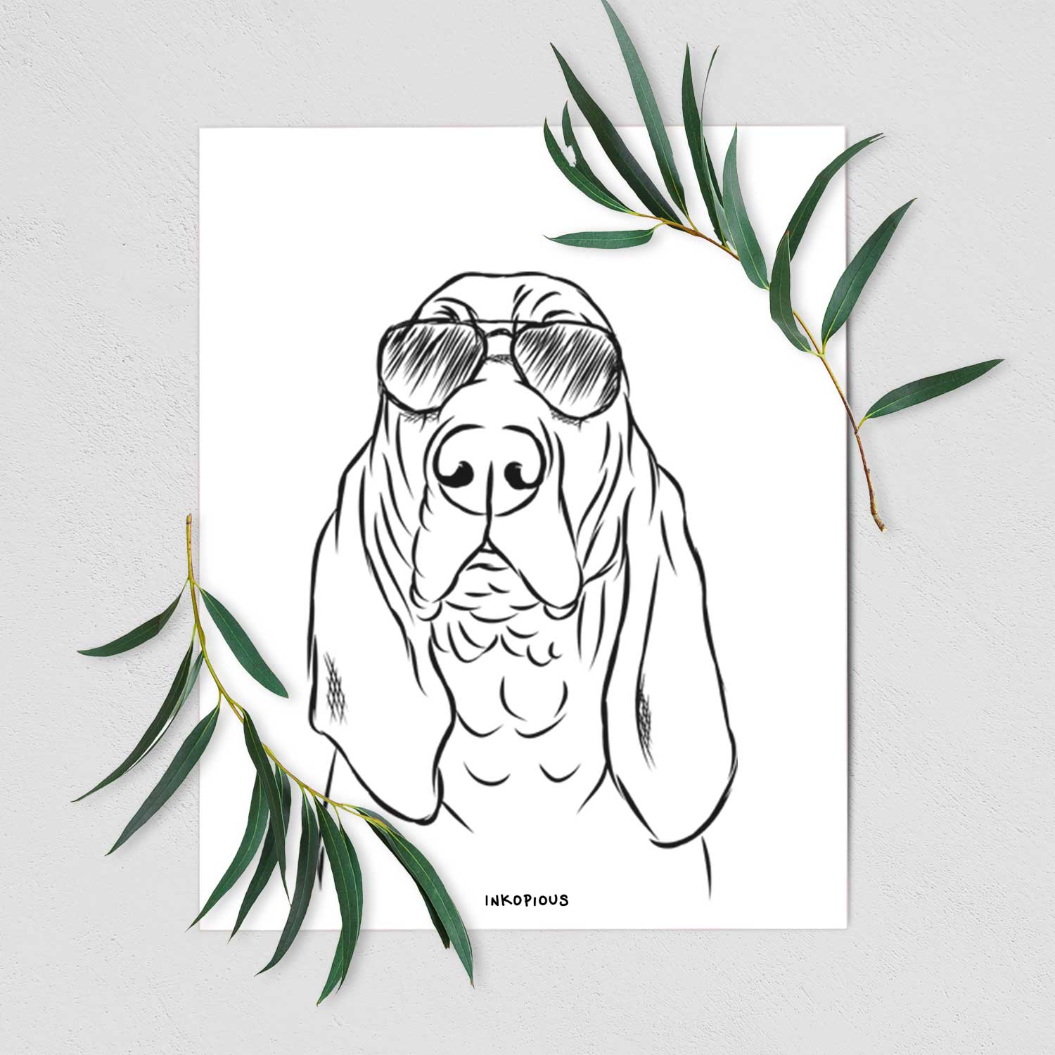 Baron the Bloodhound Art Print
