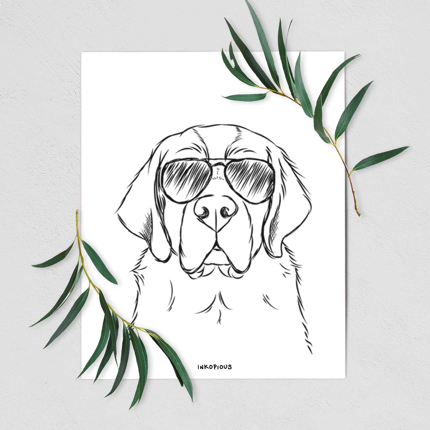 Barry the Saint Bernard Art Print