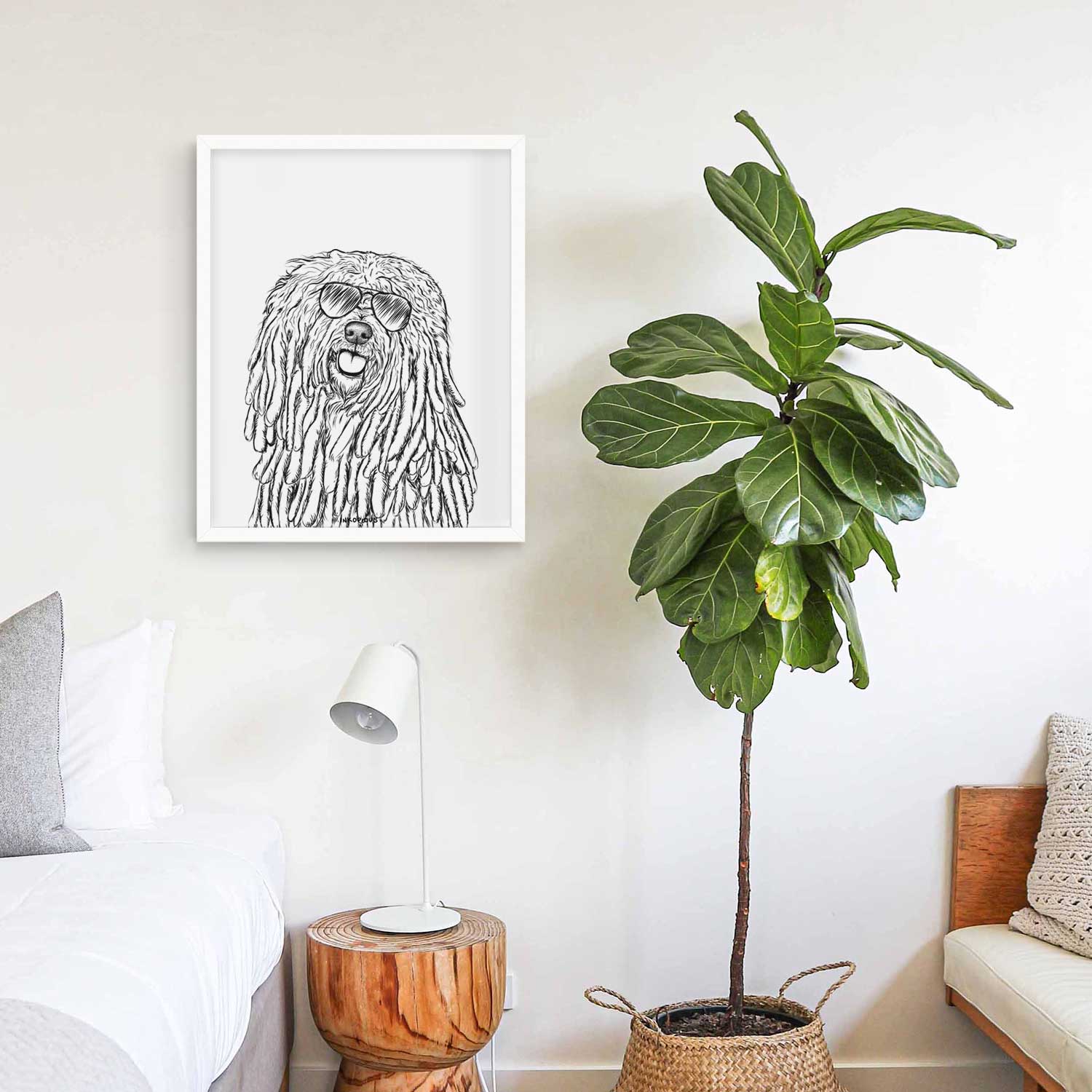 Barry the Komondor Art Print