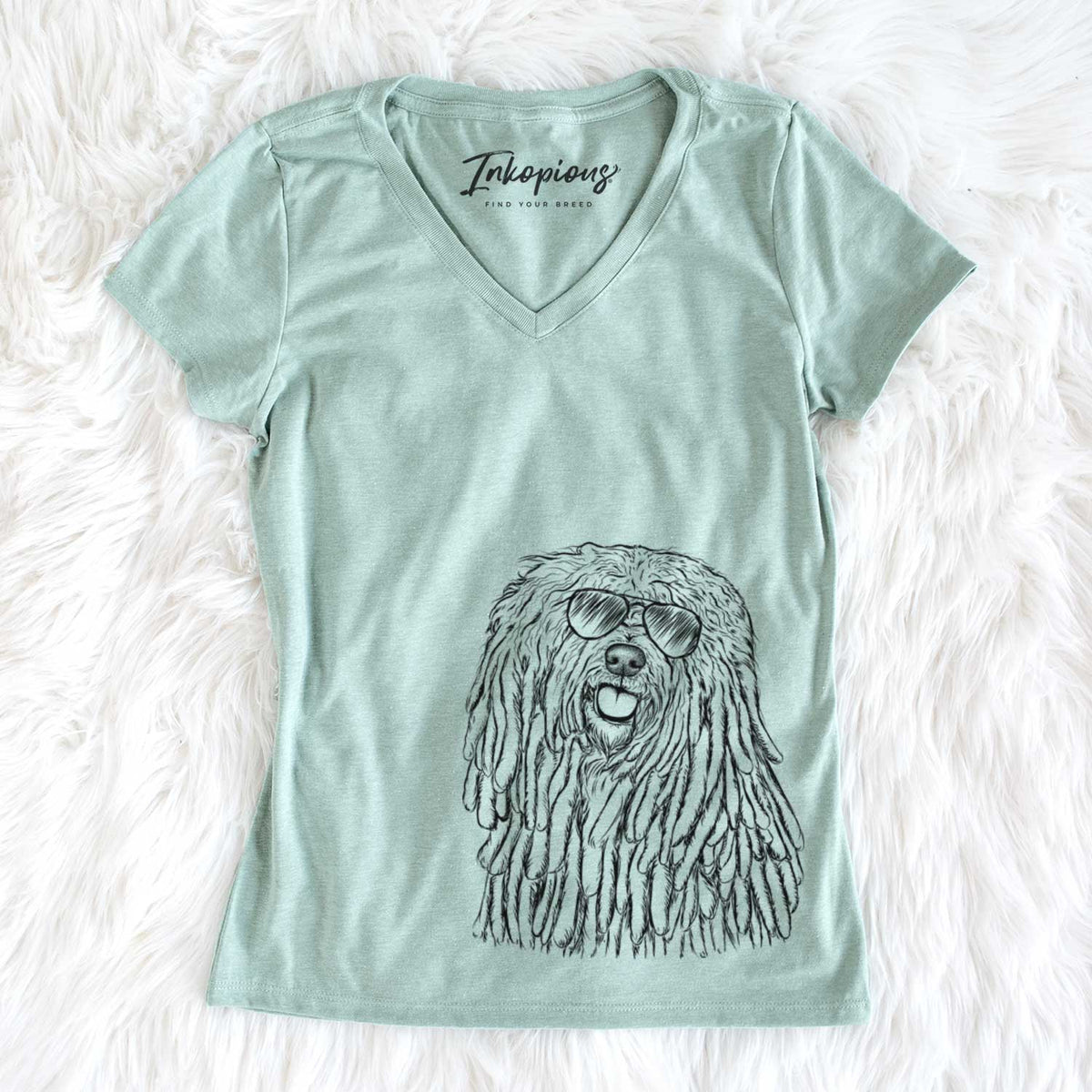 Aviator Barry the Komondor - Women's V-neck Shirt