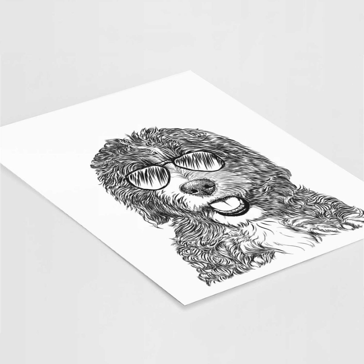 Bash the Bernedoodle Art Print