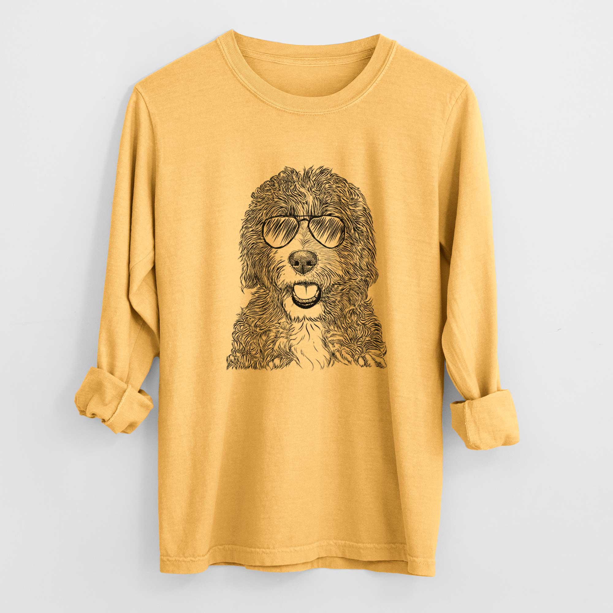 Aviators Bash the Bernedoodle - Heavyweight 100% Cotton Long Sleeve