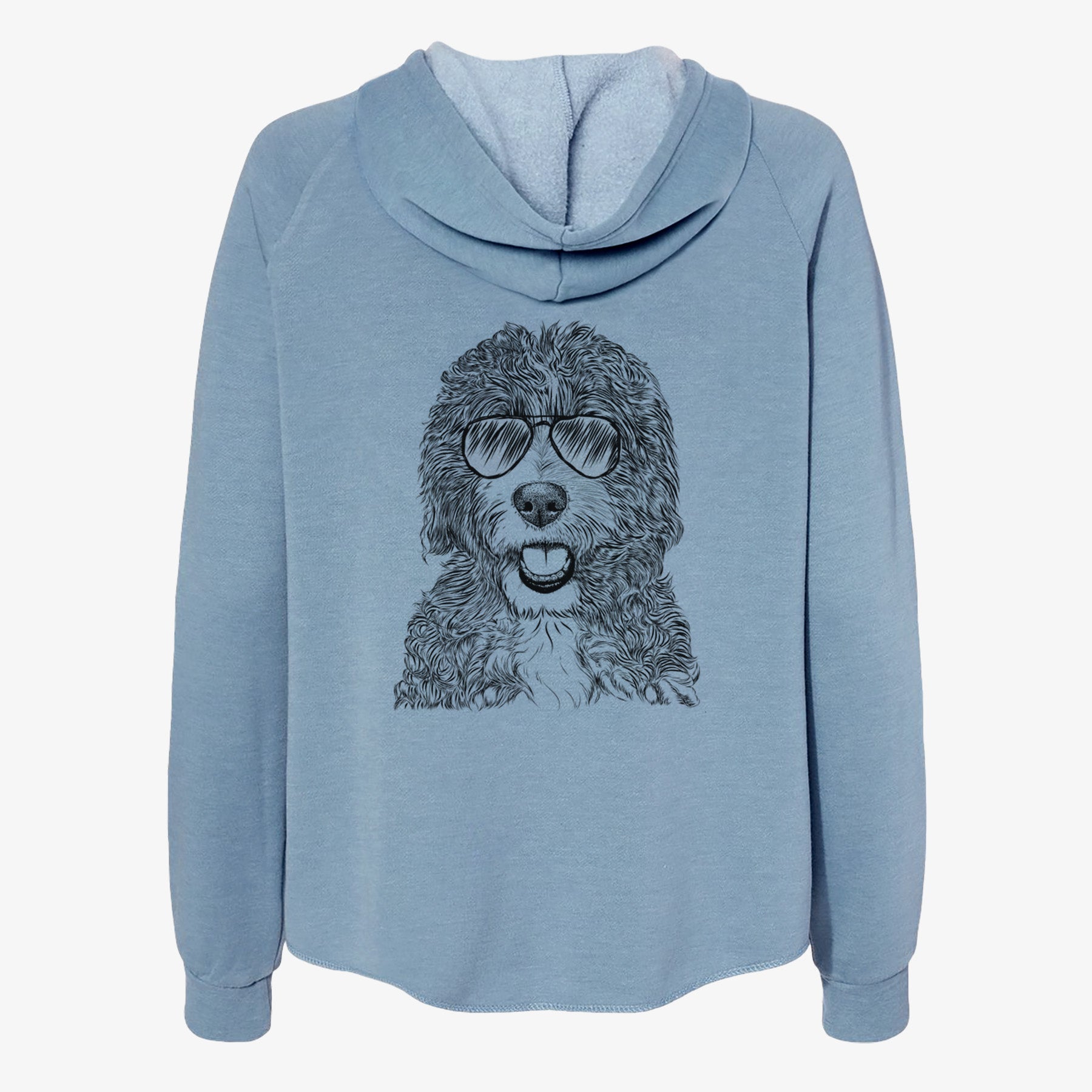 Bash the Bernedoodle - Women's Cali Wave Zip-Up Sweatshirt