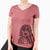 Aviator Bash the Bernedoodle - Women's V-neck Shirt