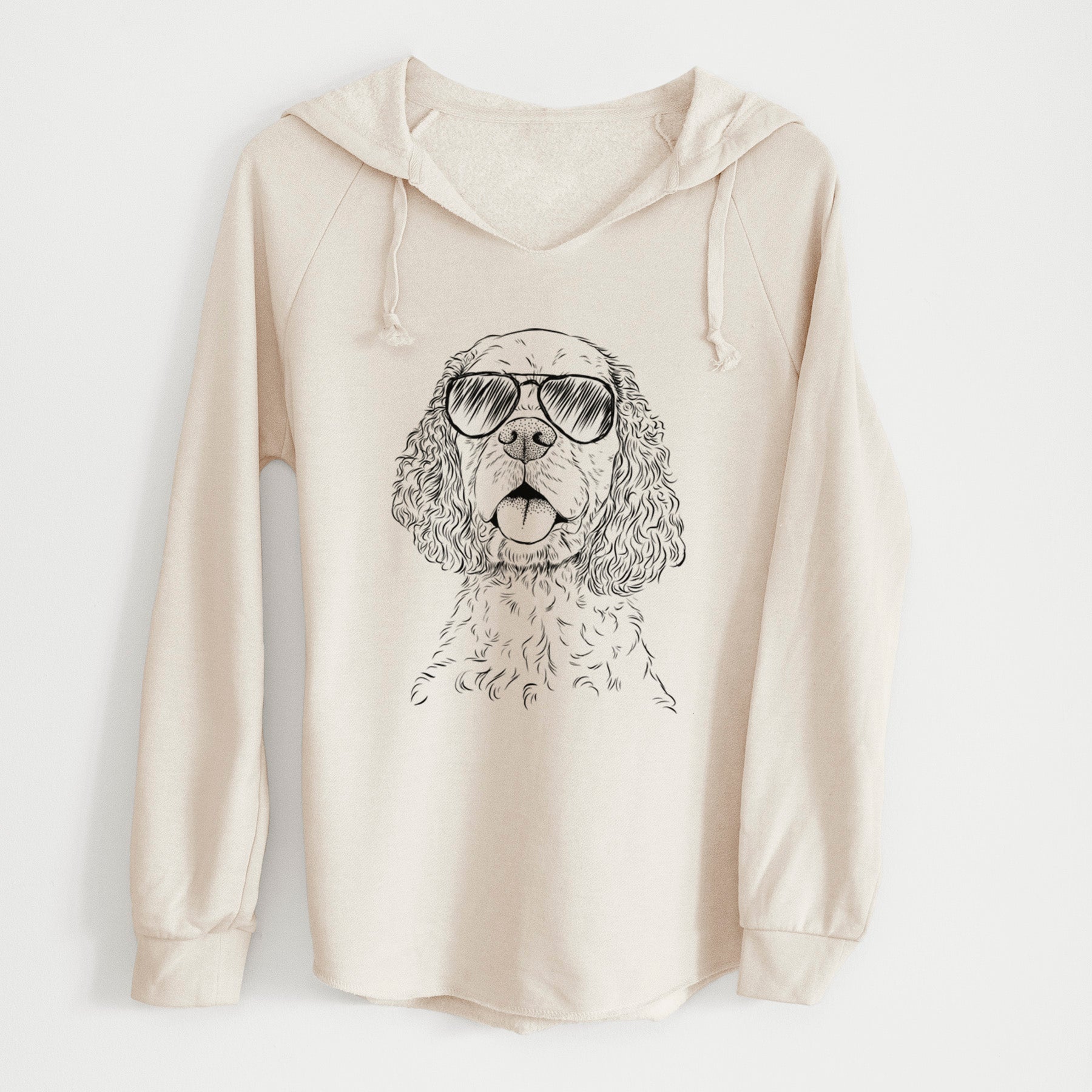 Aviator Baxter the American Cocker Spaniel - Cali Wave Hooded Sweatshirt