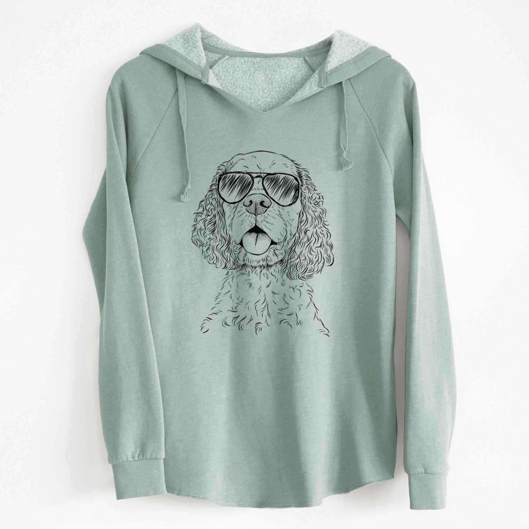 Aviator Baxter the American Cocker Spaniel - Cali Wave Hooded Sweatshirt