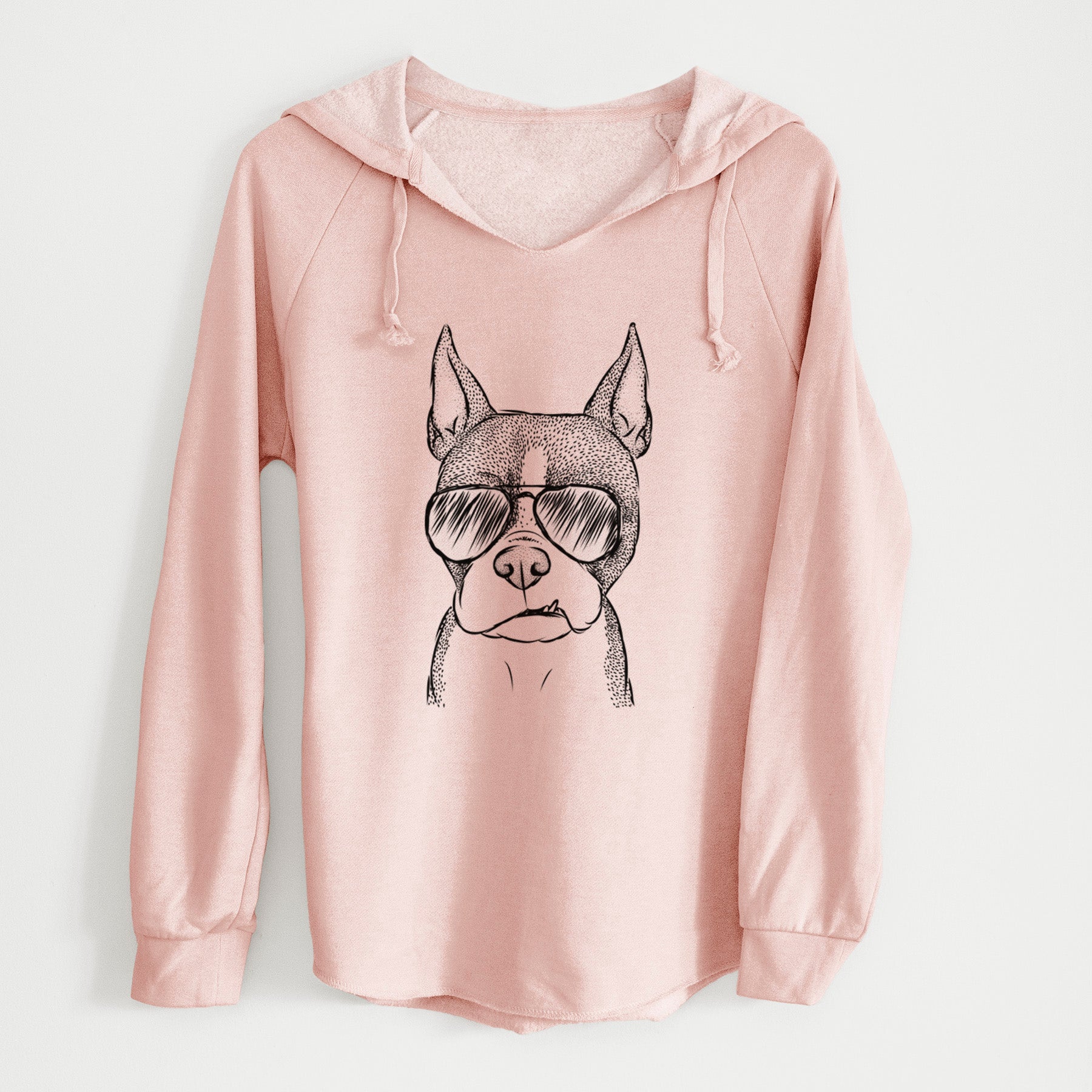 Aviator Bean the Boston Terrier - Cali Wave Hooded Sweatshirt