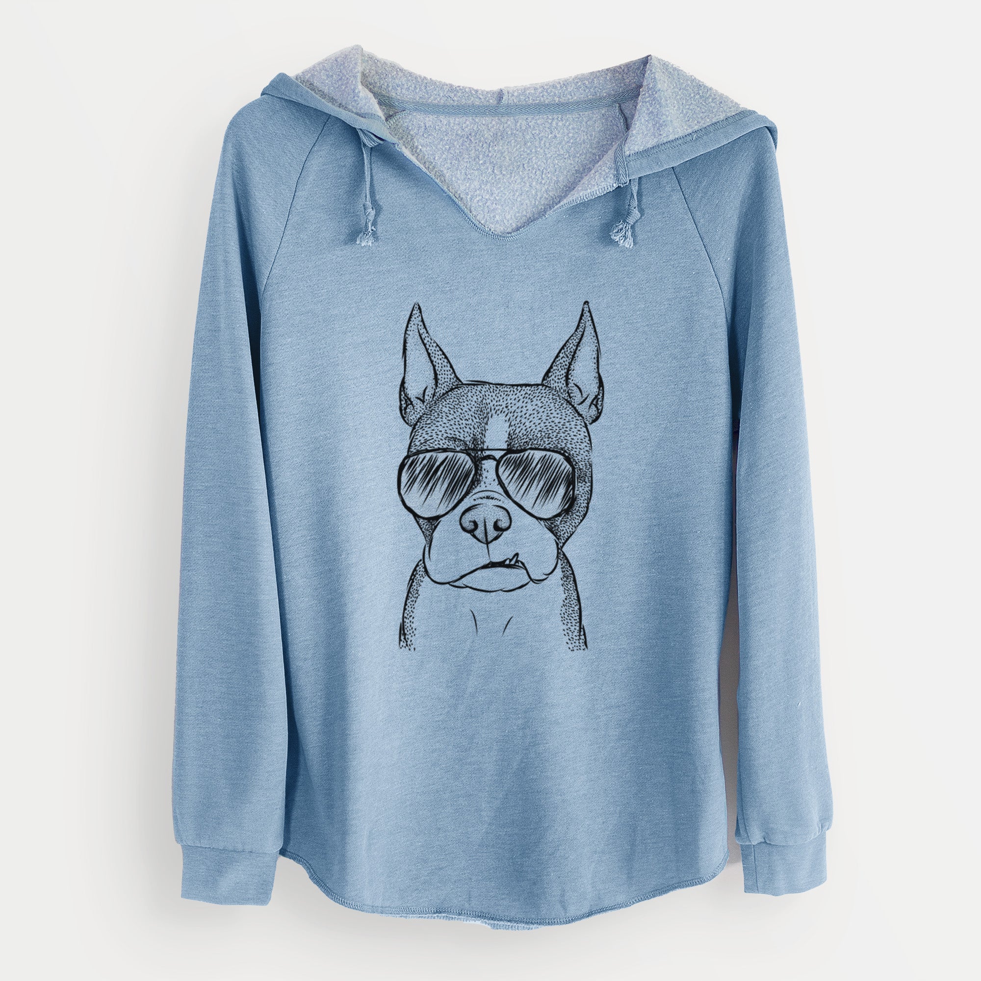 Aviator Bean the Boston Terrier - Cali Wave Hooded Sweatshirt