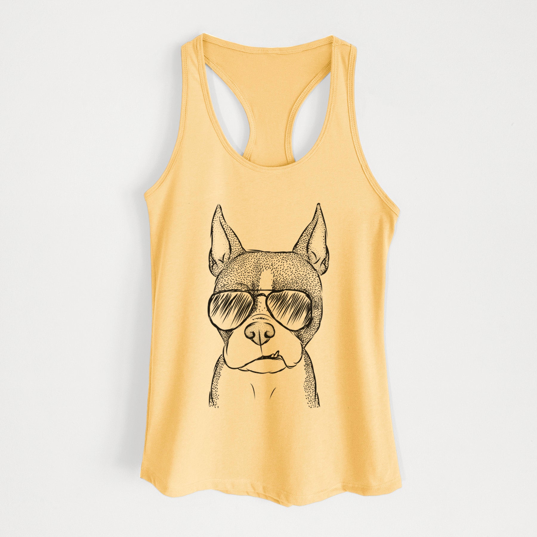 Bean the Boston Terrier - Women's Racerback Tanktop