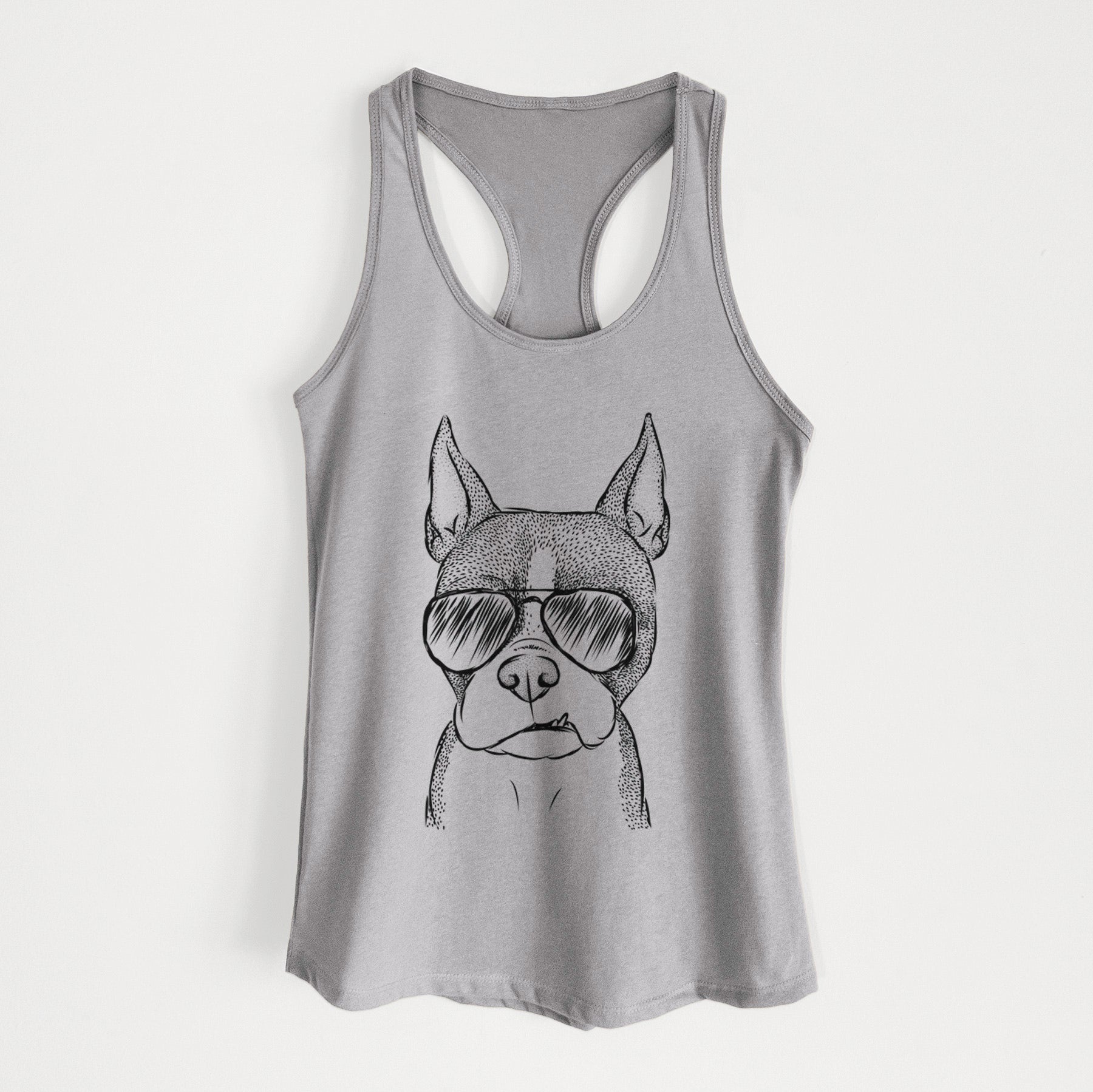 Bean the Boston Terrier - Women's Racerback Tanktop