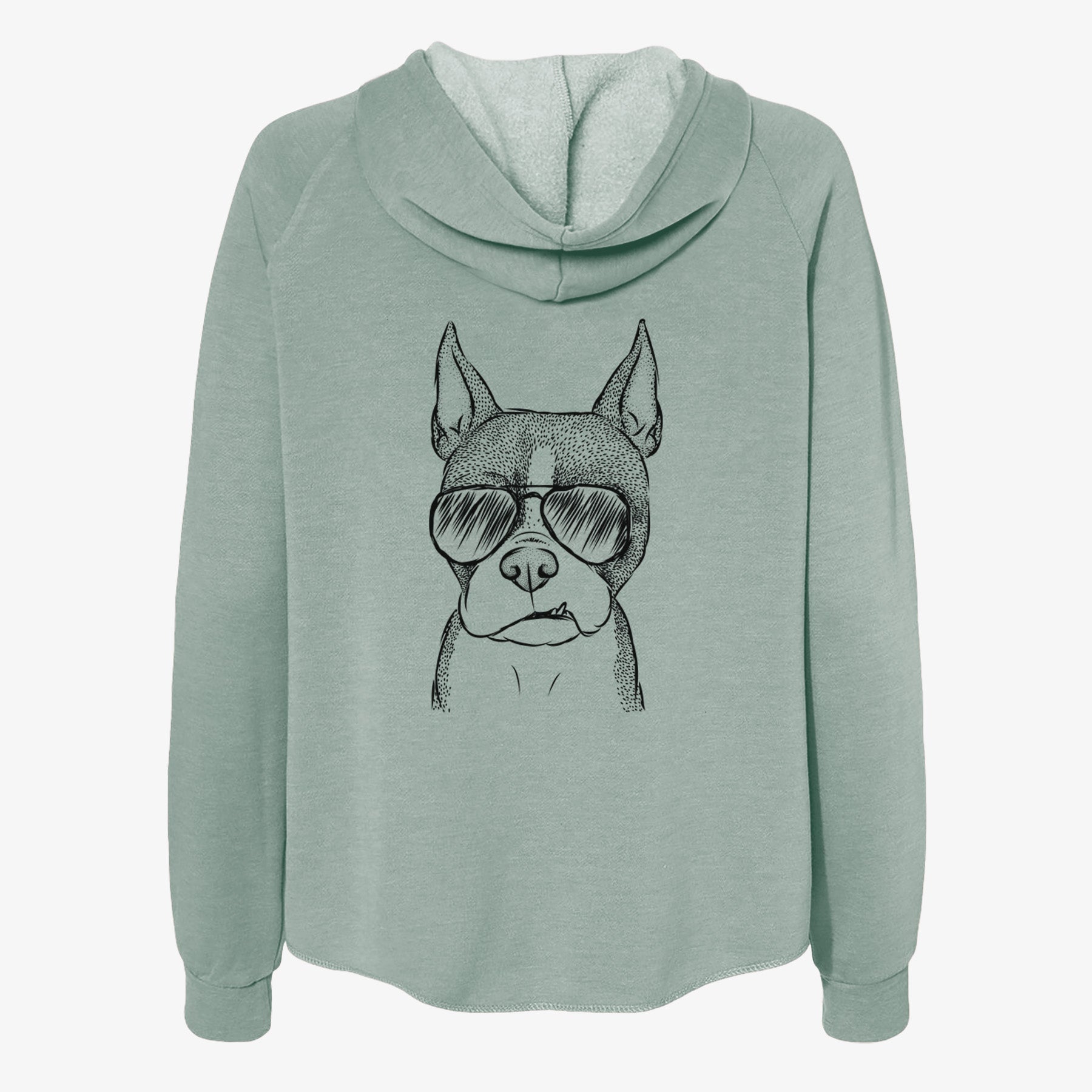 Bean the Boston Terrier - Women's Cali Wave Zip-Up Sweatshirt