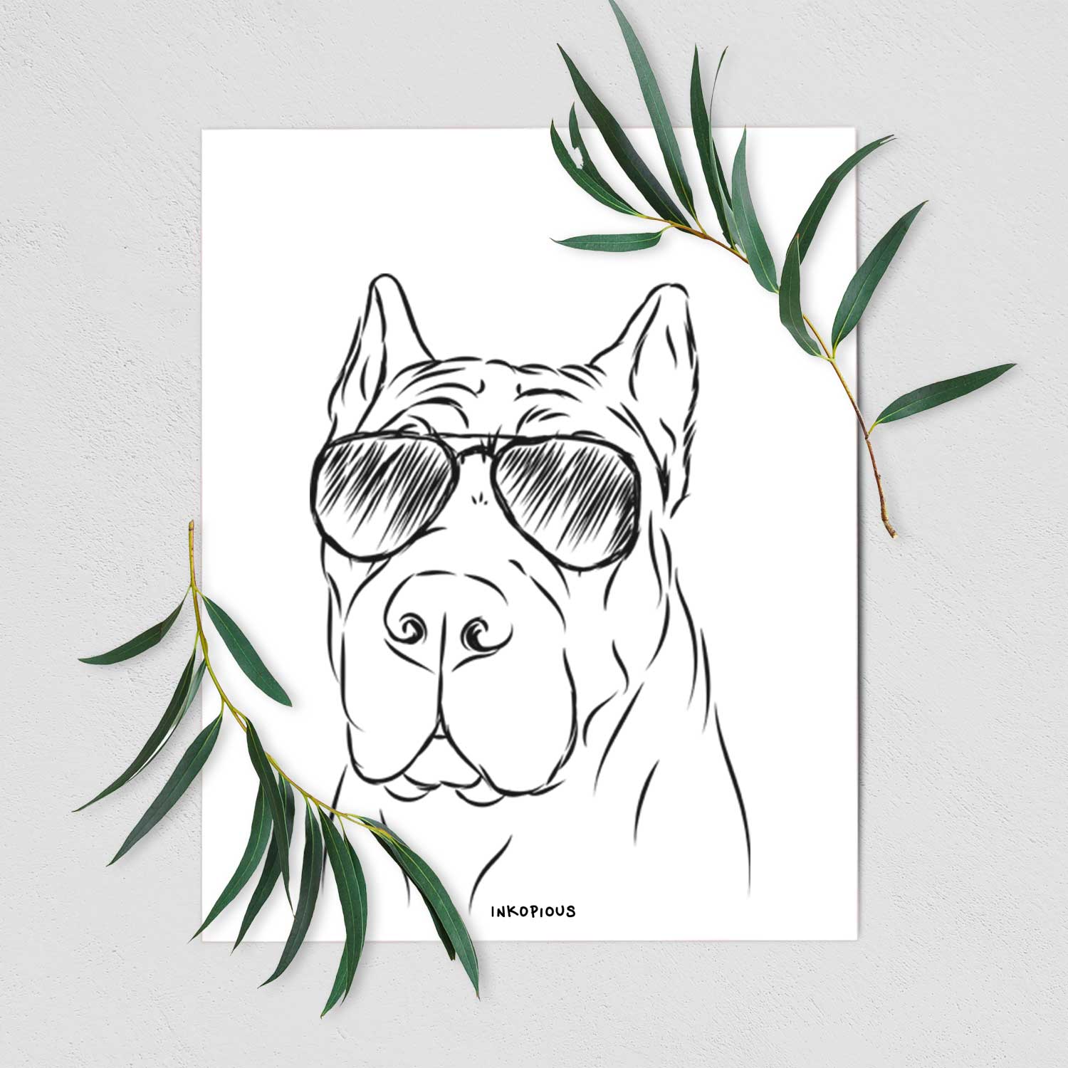 Bearson the Cane Corso Art Print