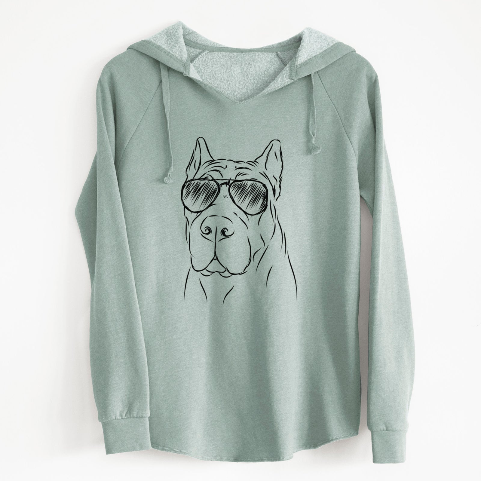Aviator Bearson the Cane Corso - Cali Wave Hooded Sweatshirt