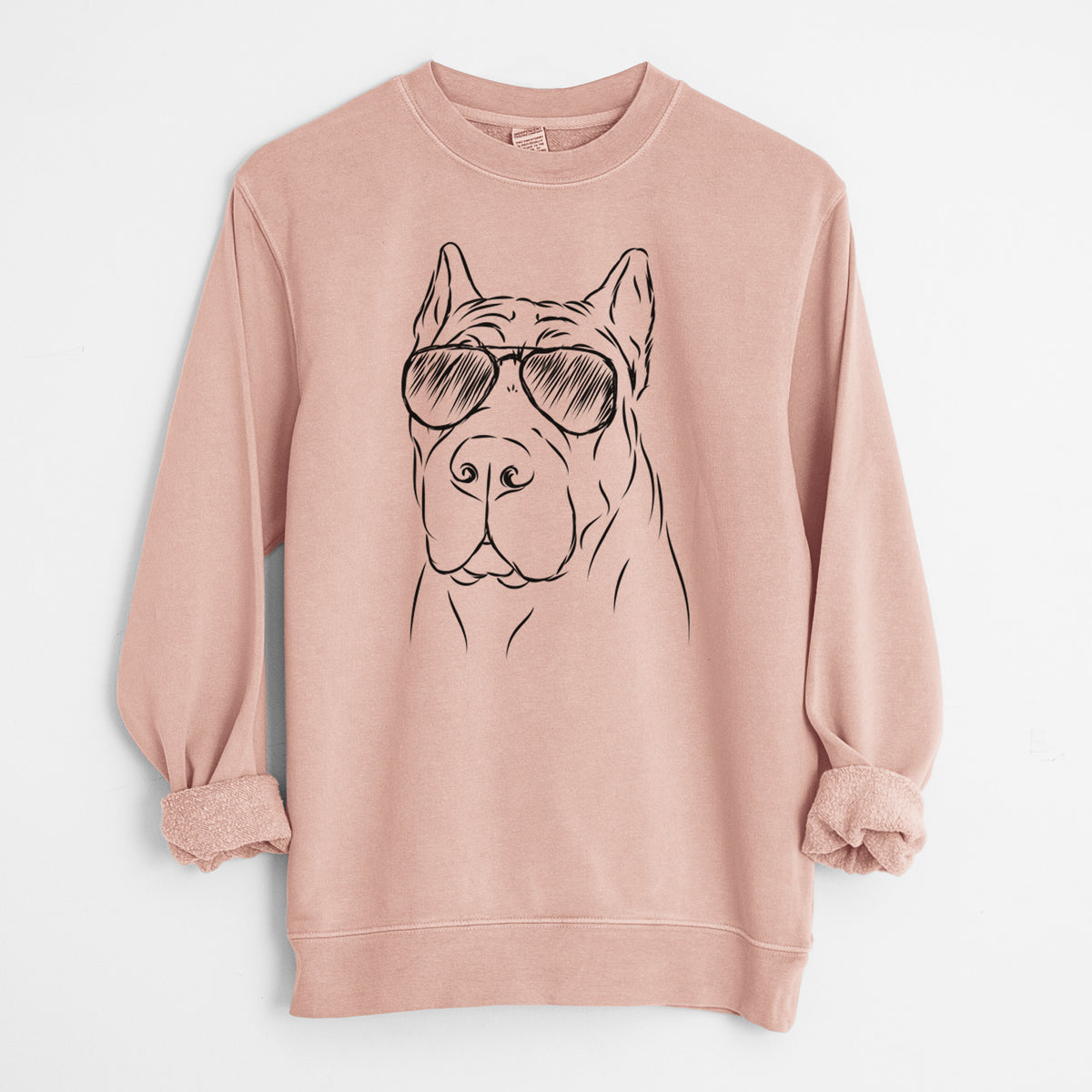 Aviator Bearson the Cane Corso - Unisex Pigment Dyed Crew Sweatshirt