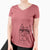 Aviator Bearson the Cane Corso - Women's V-neck Shirt