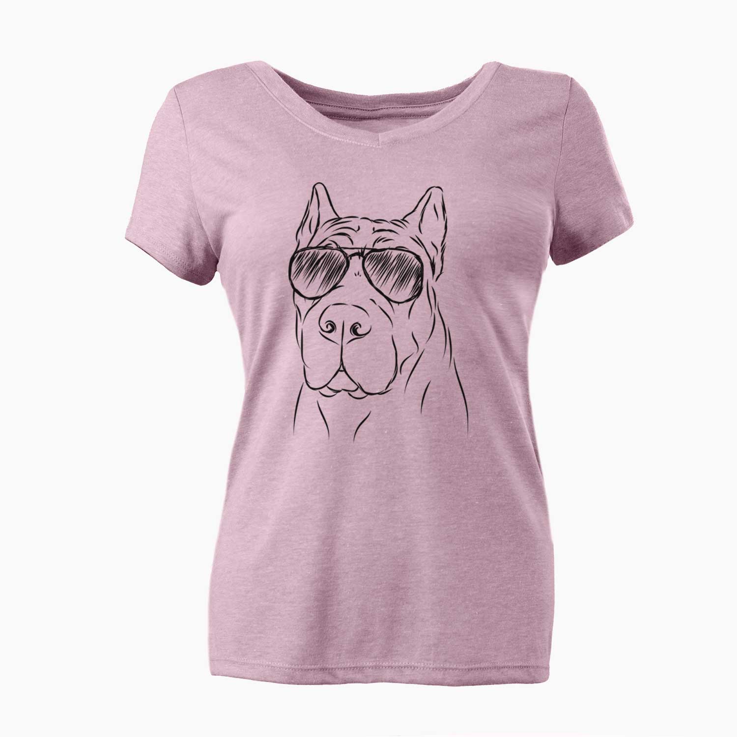 Aviator Bearson the Cane Corso - Women's V-neck Shirt