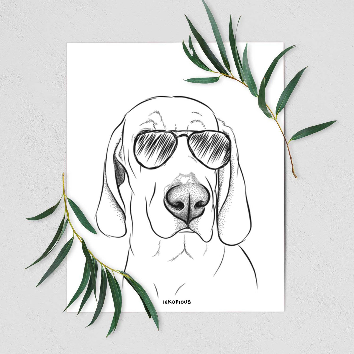 Beauregard the American Redbone Coonhound Art Print