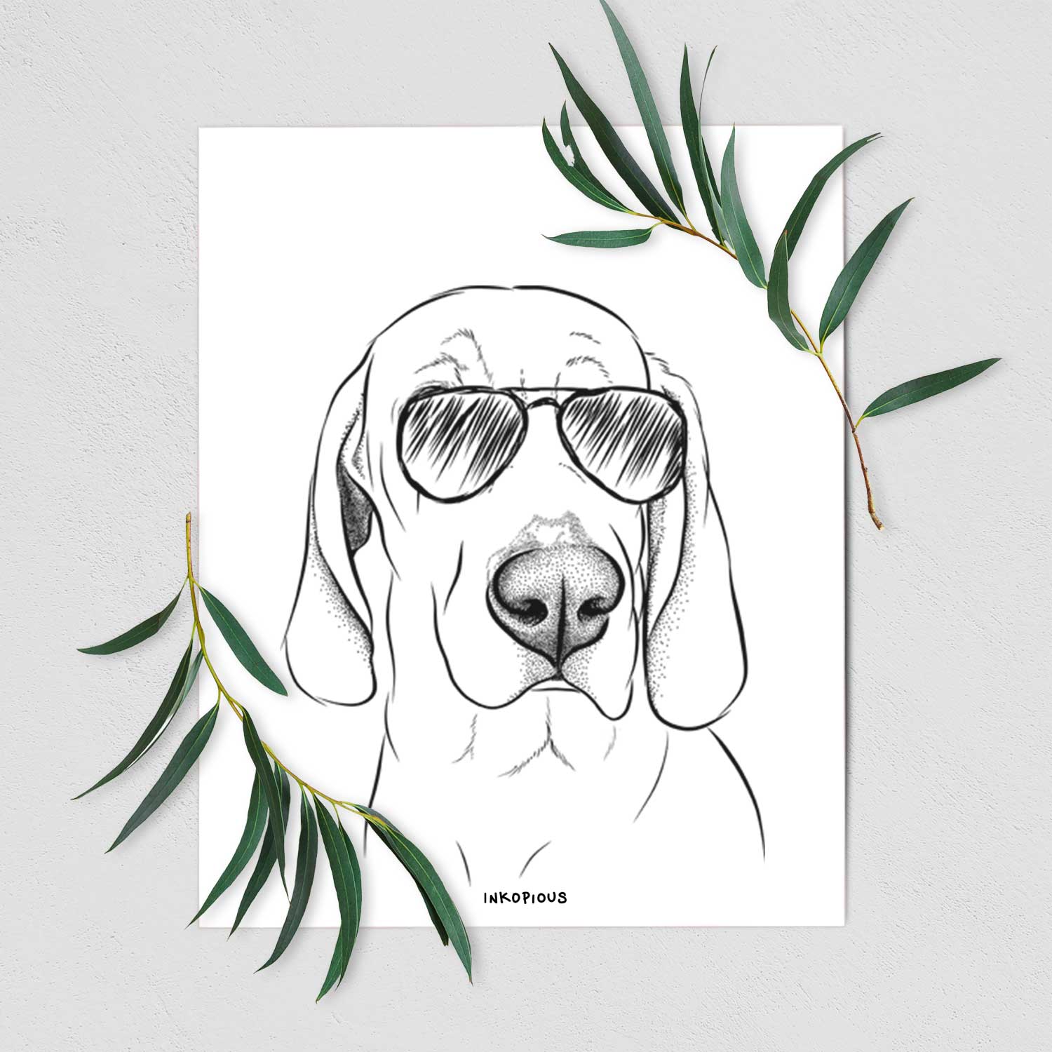 Beauregard the American Redbone Coonhound Art Print
