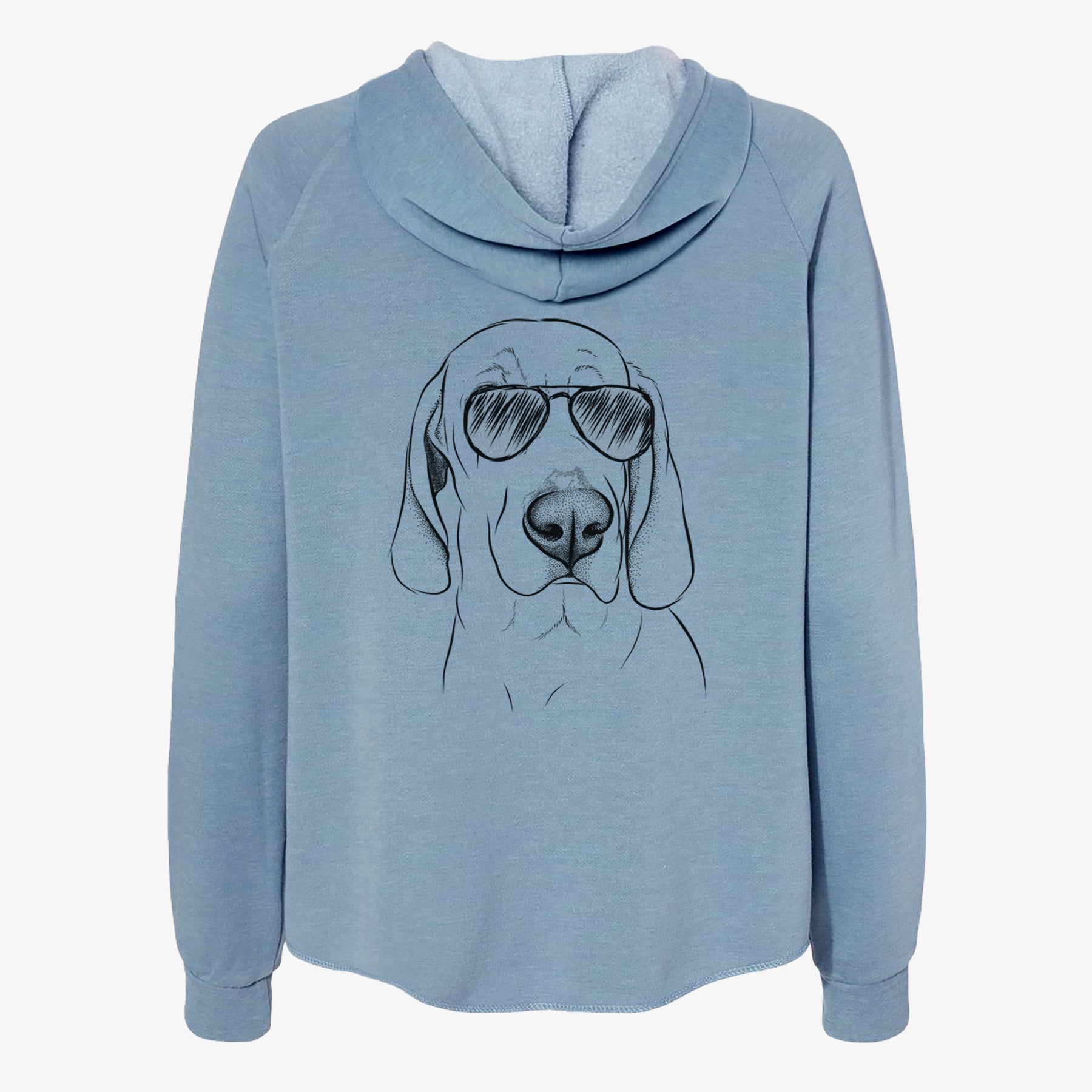 Beauregard the American Redbone Coonhound - Women's Cali Wave Zip-Up Sweatshirt