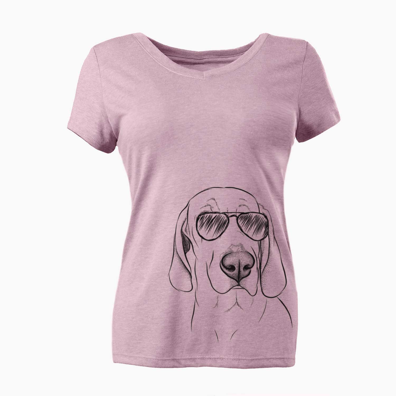 Aviator Beauregard the American Redbone Coonhound - Women's V-neck Shirt